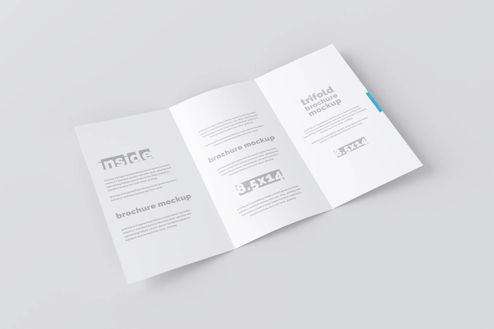 Free Legal Paper Tri-Fold Brochure Mockup PSD Set