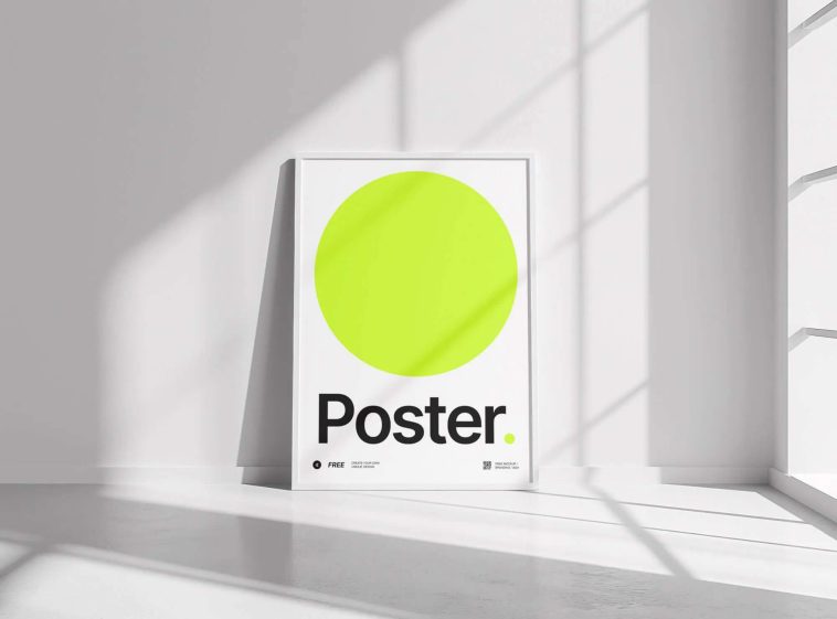 Free Stylish Poster Mockup PSD