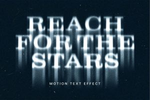 Free Motion Distort Text Effect PSD