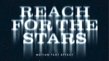 Free Motion Distort Text Effect PSD