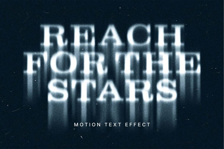 Free Motion Distort Text Effect PSD