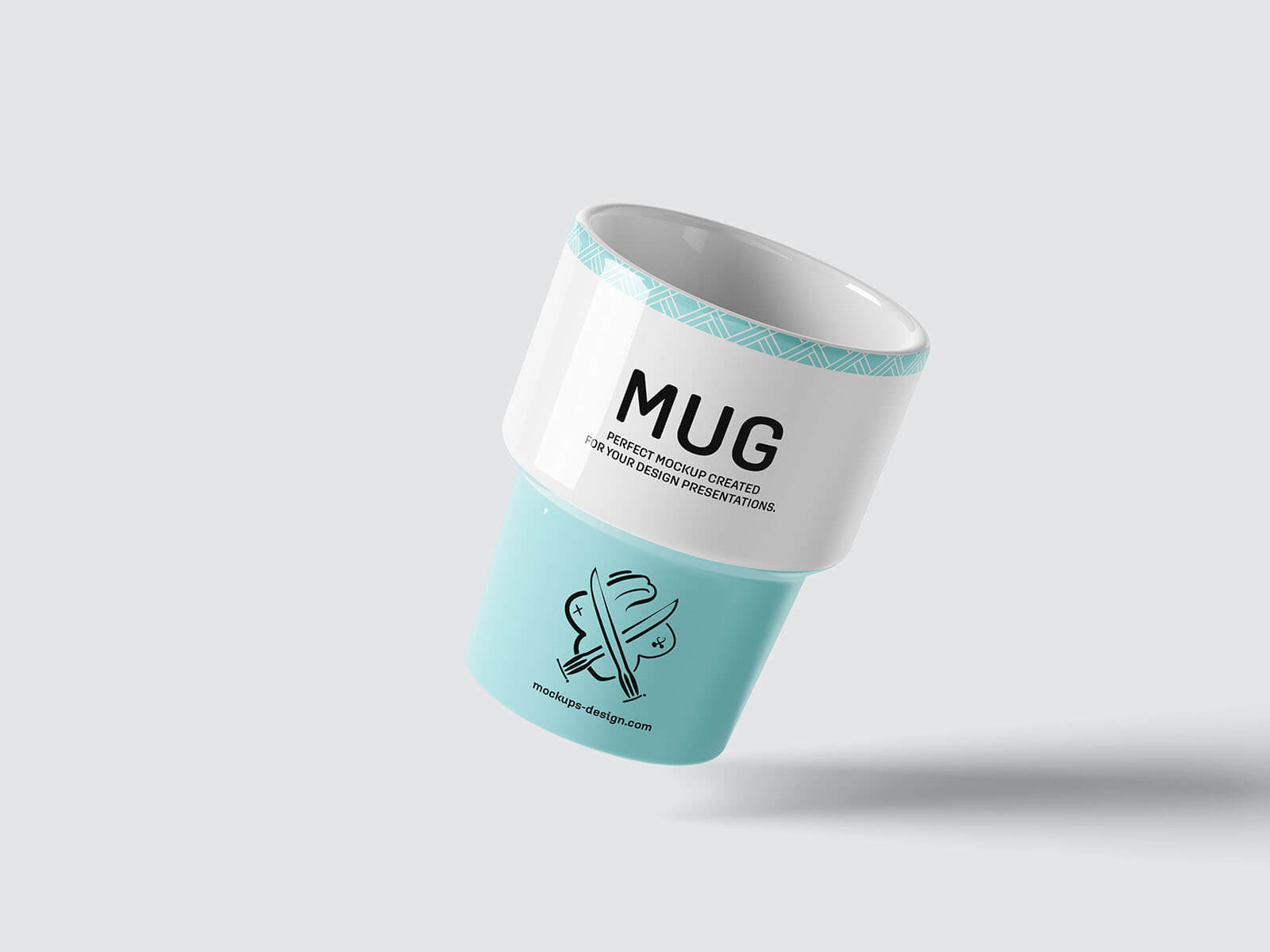 5 Free Retro Ceramic Mug PSD Mockup Set