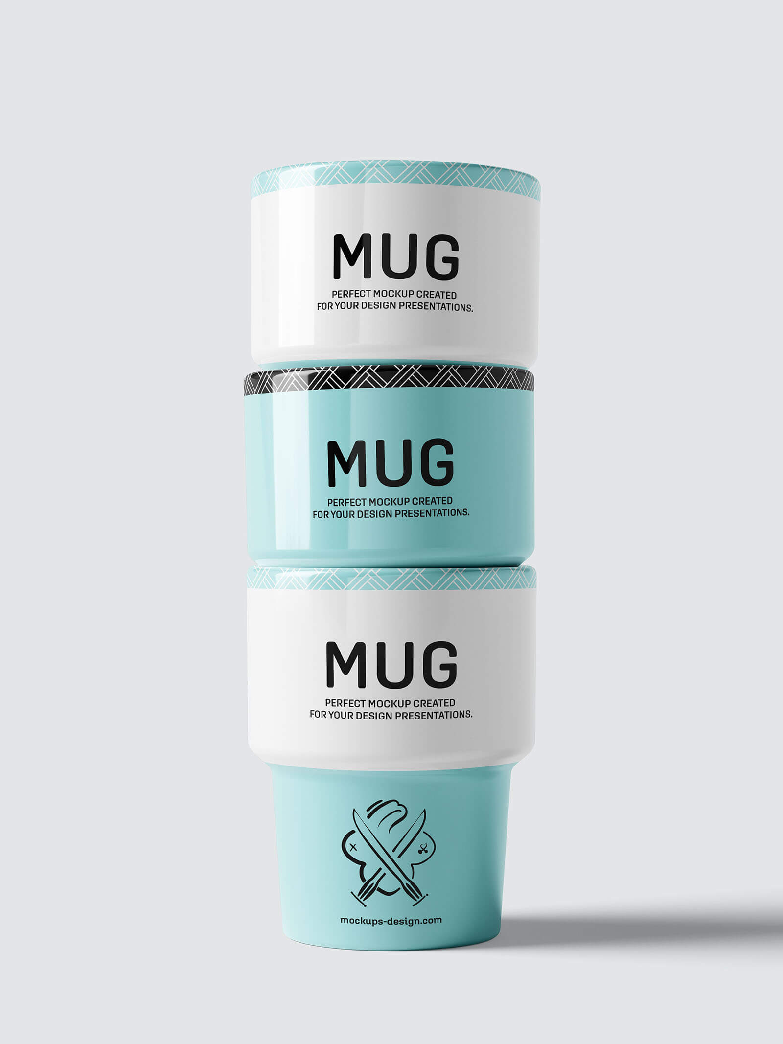 5 Free Retro Ceramic Mug PSD Mockup Set