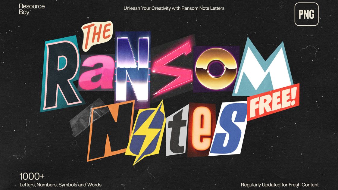 Free Ransom Letters Collection PND & PSD Files - PsFiles