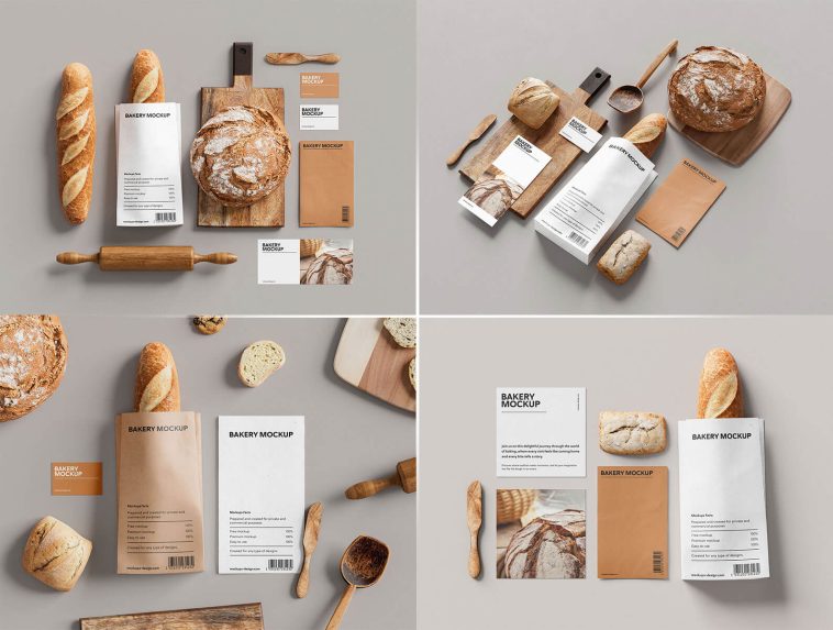 7 Free Bakery Branding Mockup PSD Files