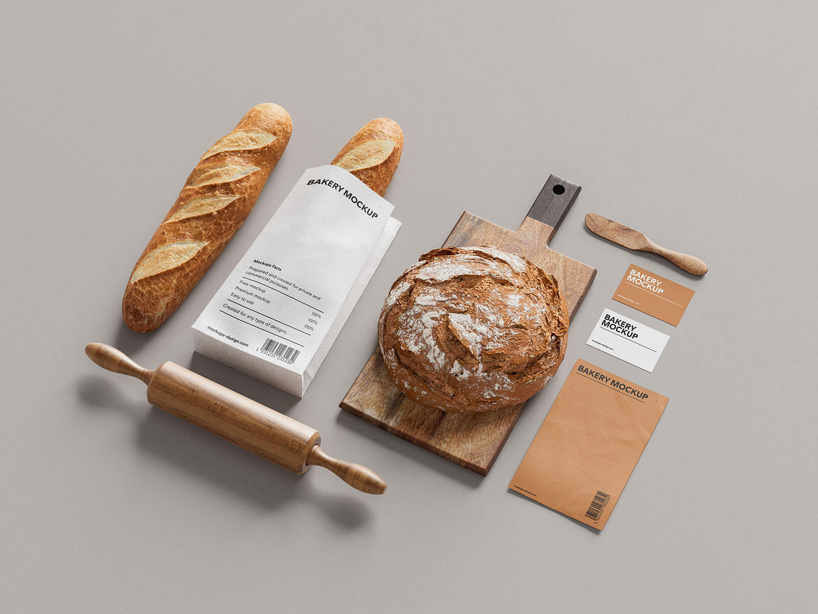 7 Free Bakery Branding Mockup PSD Files