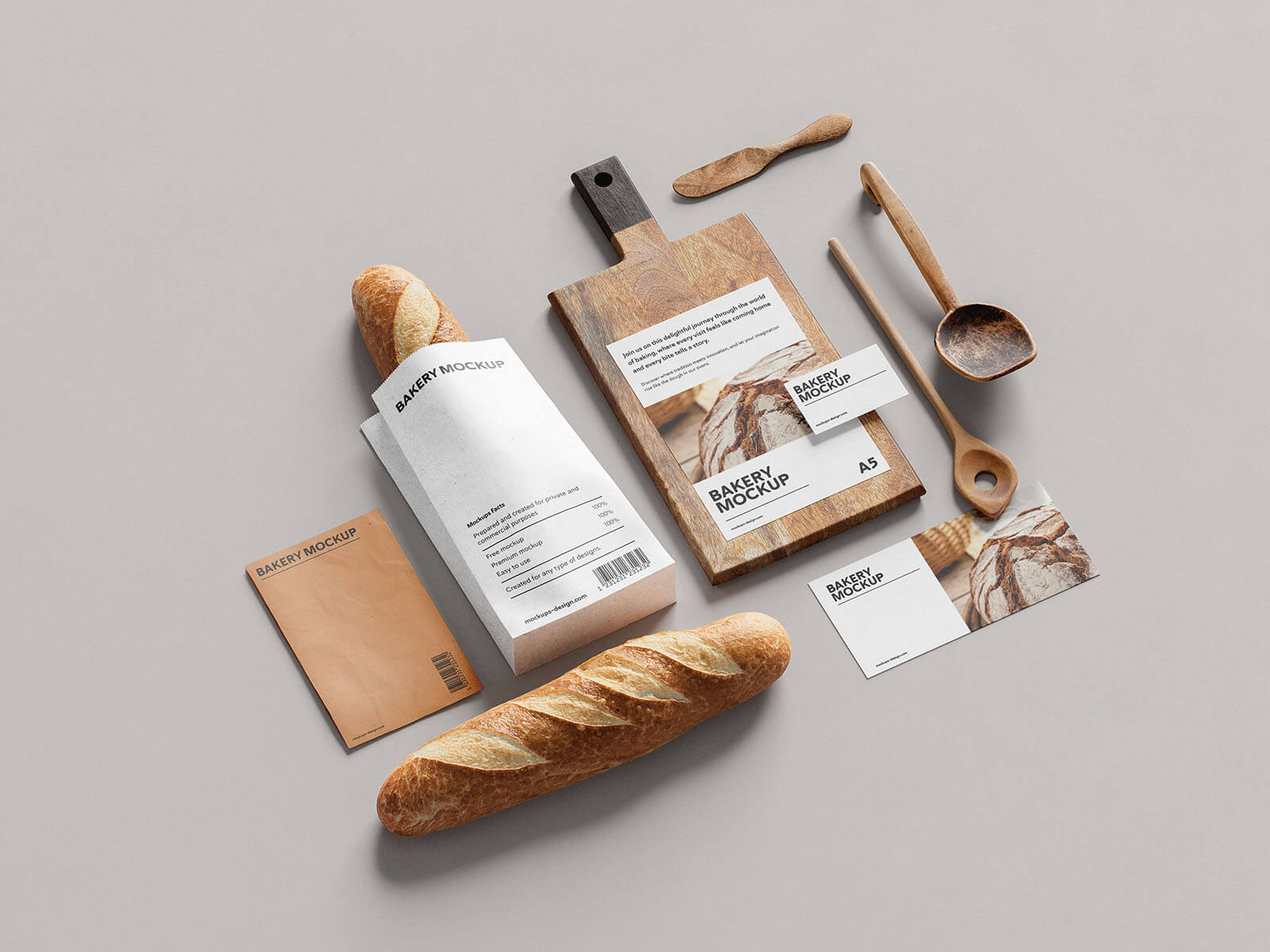 7 Free Bakery Branding Mockup PSD Files