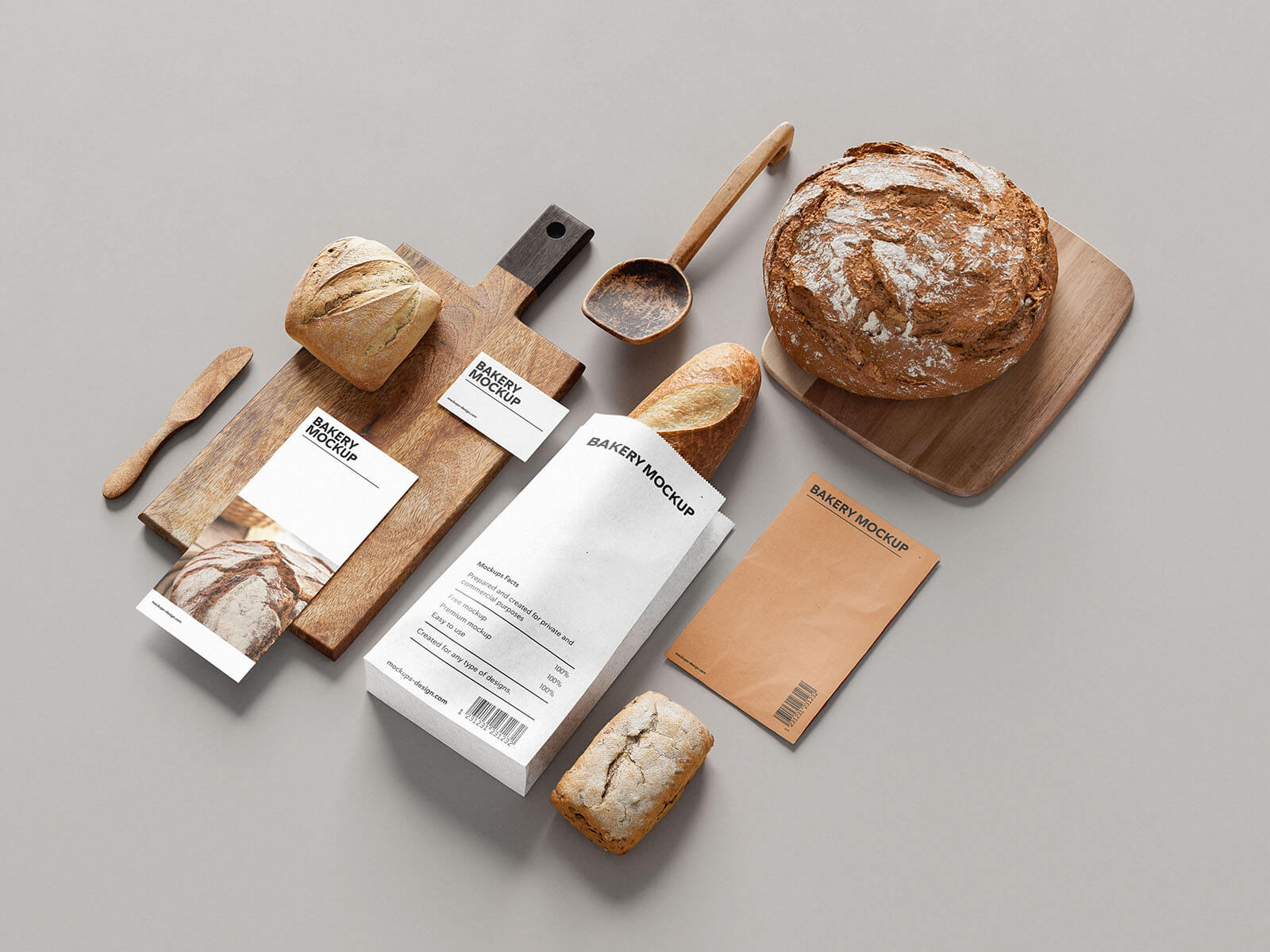 7 Free Bakery Branding Mockup PSD Files