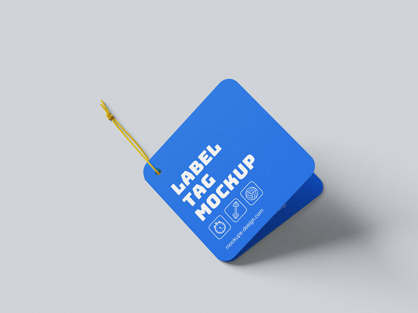 Free Bi-Folded Hanging Tag Mockup PSD Set