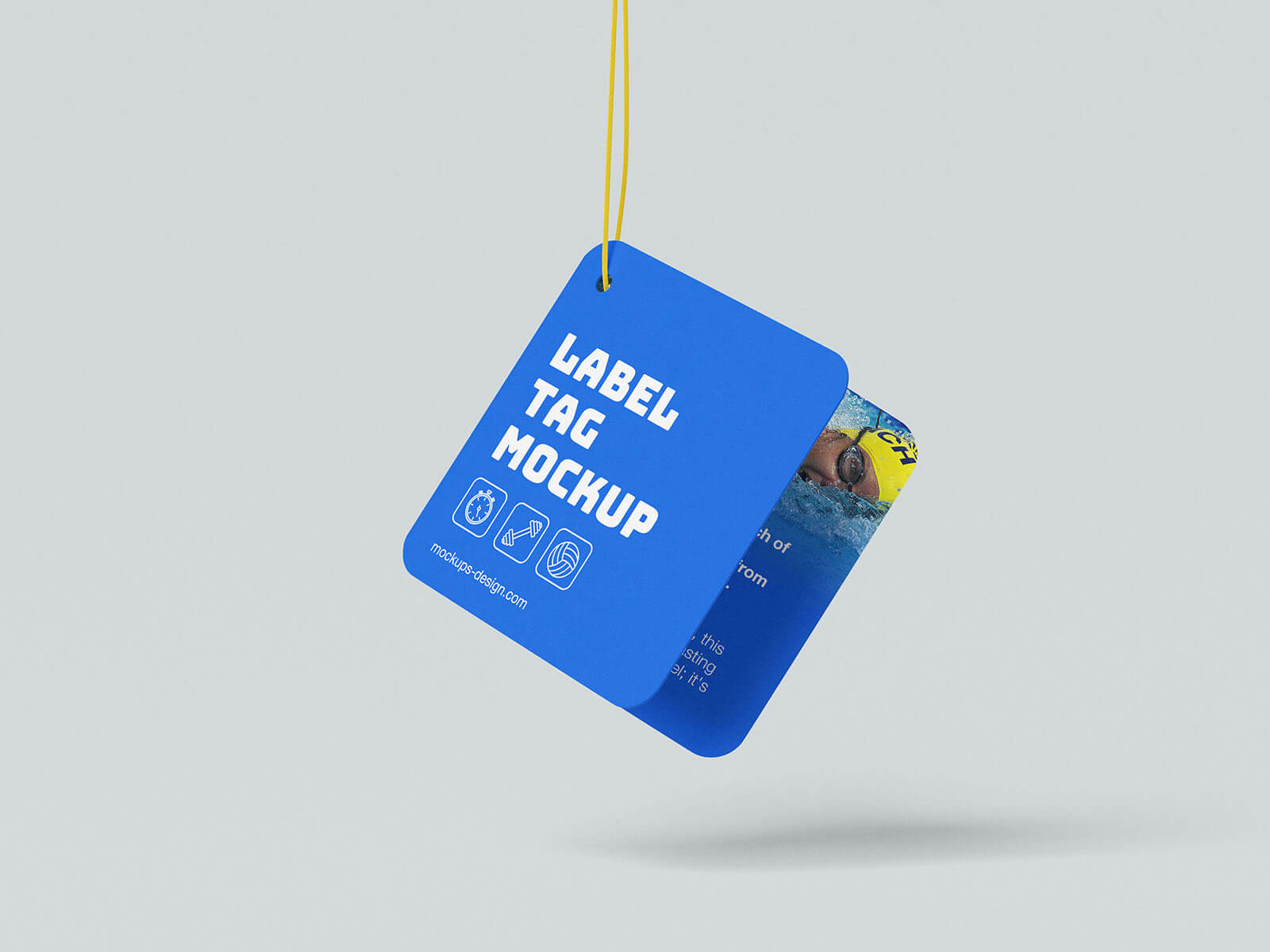 Free Bi-Folded Hanging Tag Mockup PSD Set