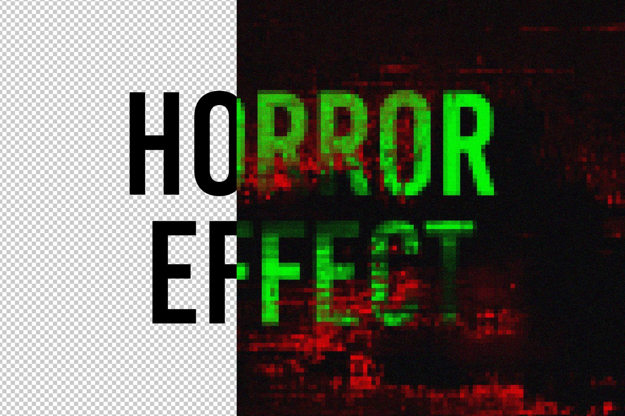 Free Bloody Pixel Text Effect PSD