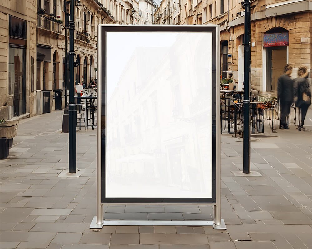 Free Citylight Vertical Poster Mockup PSD