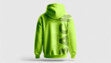 Free Full Sleeves Backside Hoodie Mockup PSD