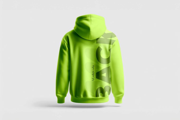 Free Full Sleeves Backside Hoodie Mockup PSD