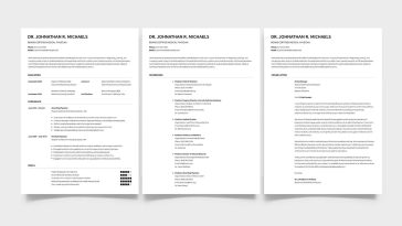 Free Medical Physician CV PSD Template