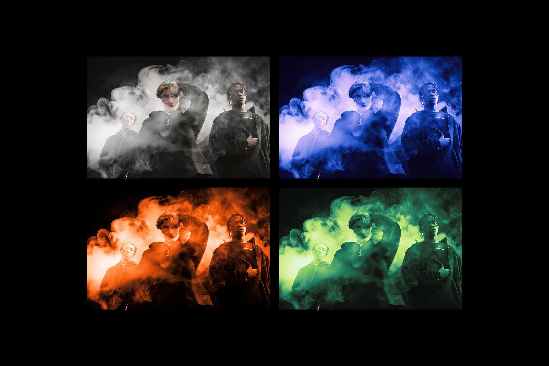 Free Smoke Photo Effect PSD Template