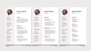 Free Student Minimal CV PSD Template