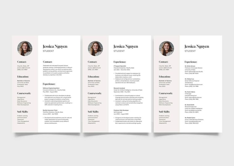 Free Student Minimal CV PSD Template