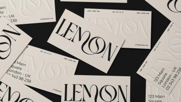 Free Lemon Business Card Mockup PSD