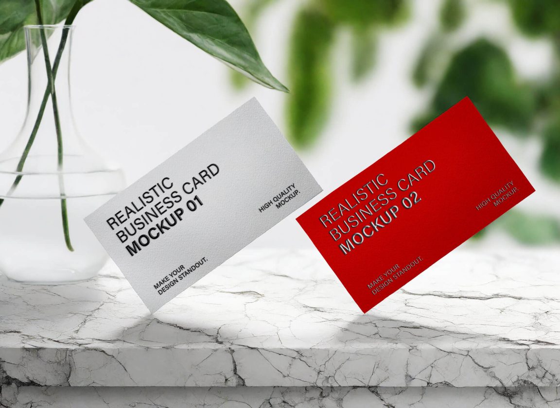 Free Minimal Business Card Mockup PSD PsFiles