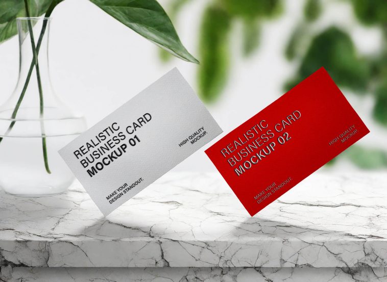 Free Minimal Business Card Mockup PSD