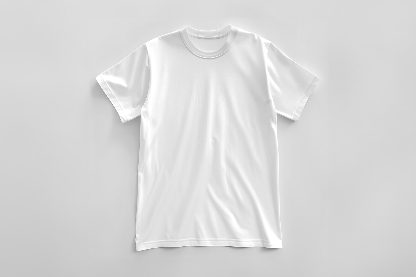 Round Neck T-Shirt Mockup On Floor