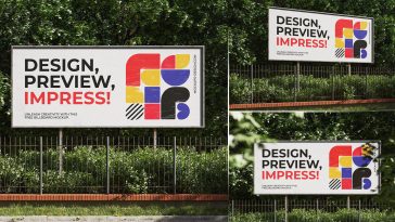 3 Free Outdoor Billboard Mockup PSD Files