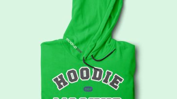 Free Folded Hoodie Mockup PSD