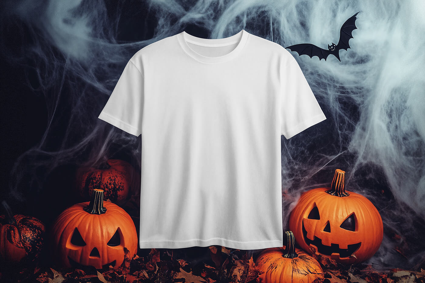 Free Halloween T-Shirt Mockup PSD