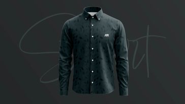 Free Long Sleeve Formal Dress Shirt Mockup PSD
