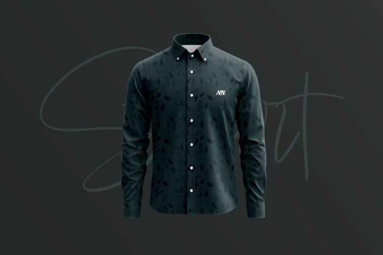 Free Long Sleeve Formal Dress Shirt Mockup PSD