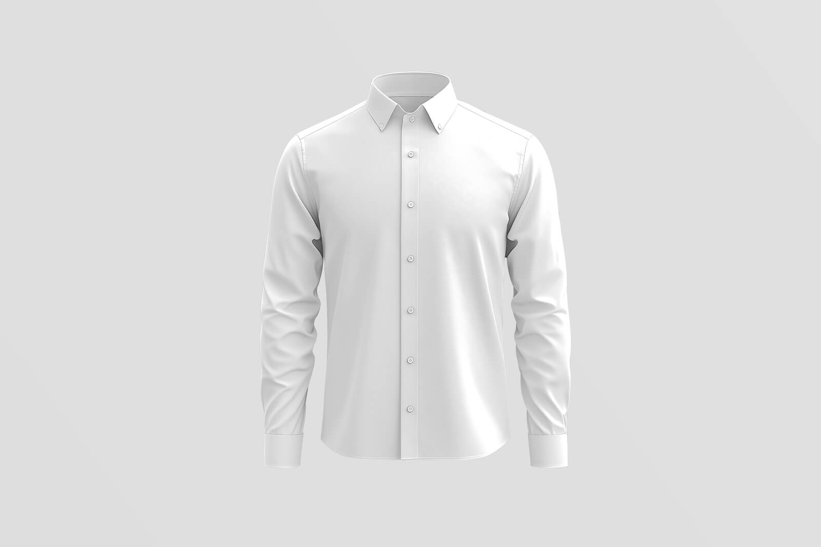 Free Long Sleeve Formal Dress Shirt Mockup PSD