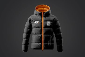 Free Puffer Winter Jacket Mockup PSD