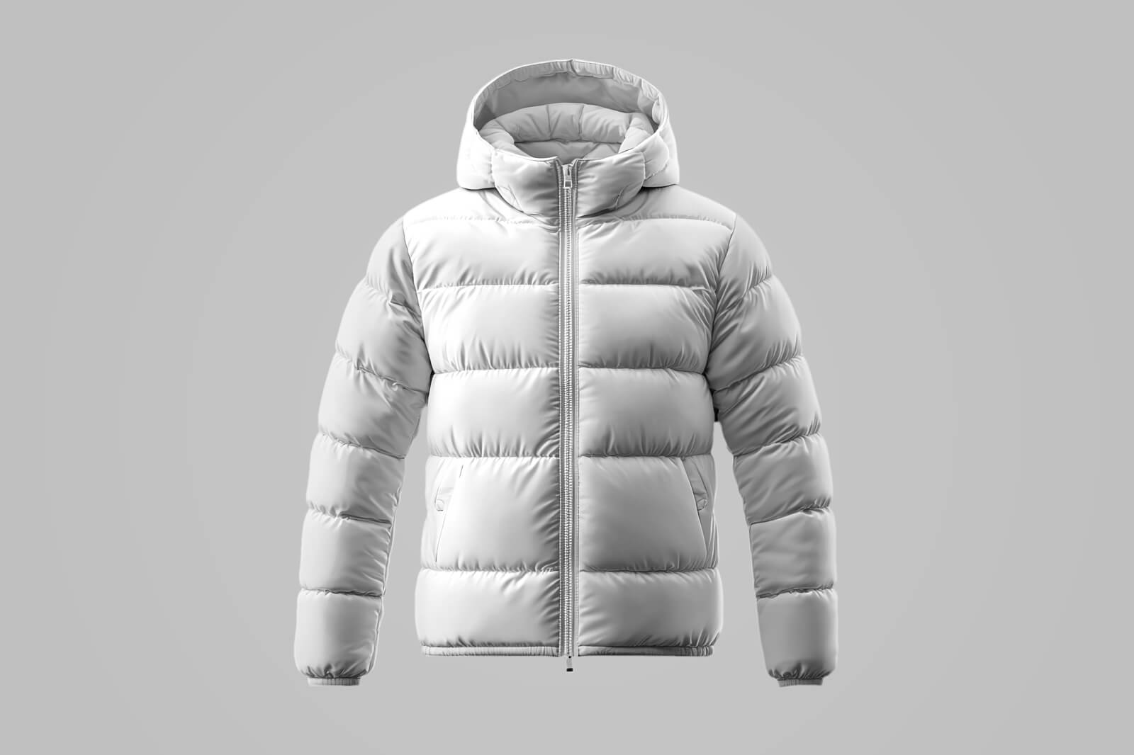 Free Puffer Winter Jacket Mockup PSD