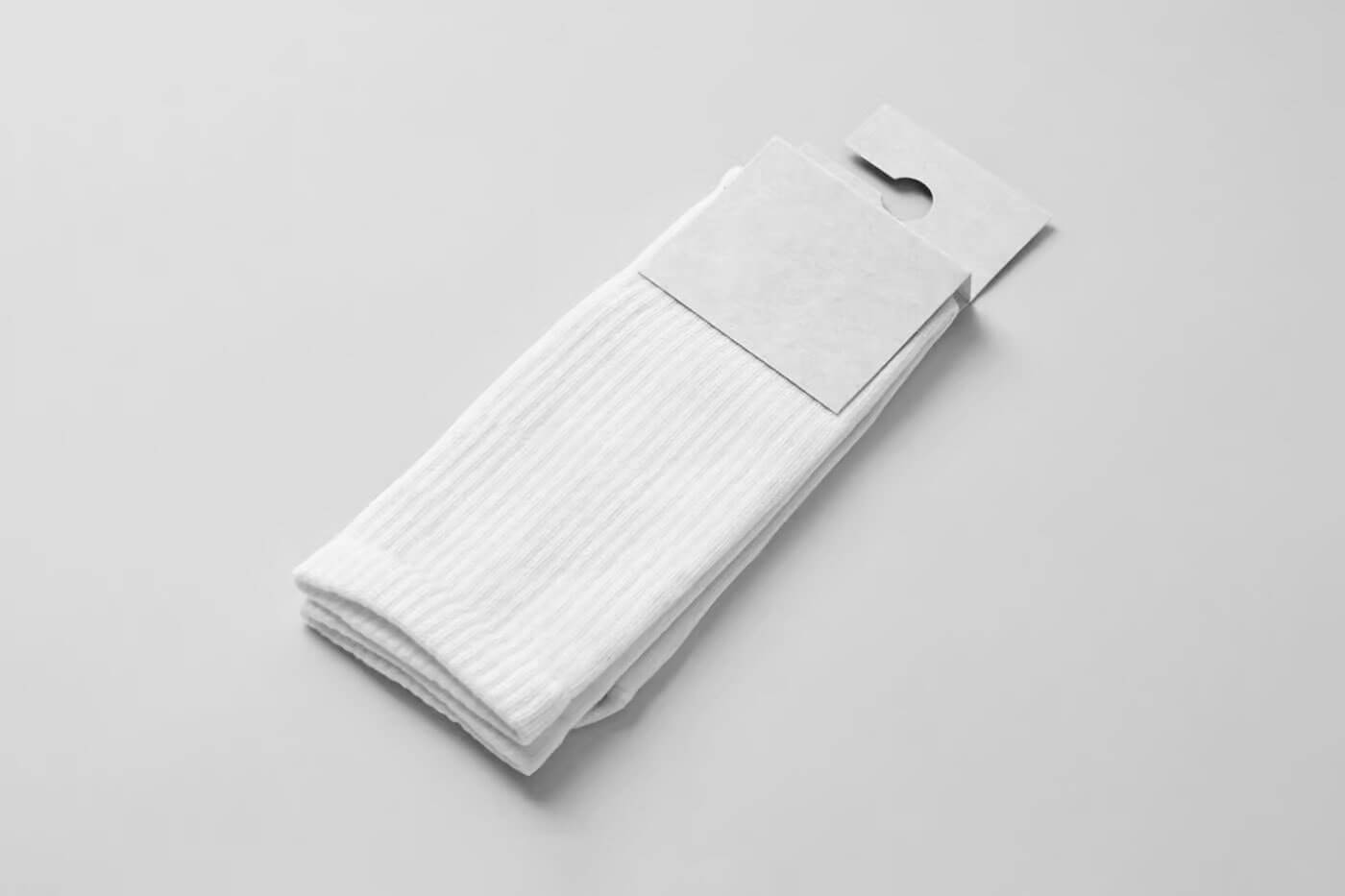 Free Socks With Tag Mockup PSD