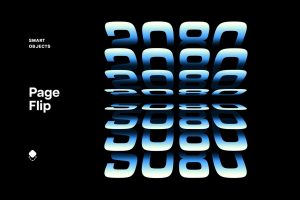 Free Page Flip Text Effect PSD