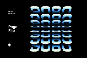 Free Page Flip Text Effect PSD