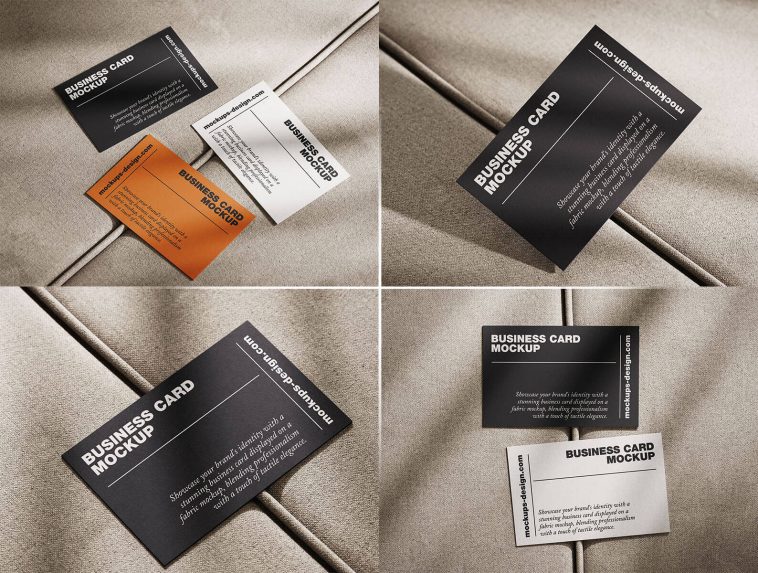 4 Free Premium Visiting Card Mockup PSD Files