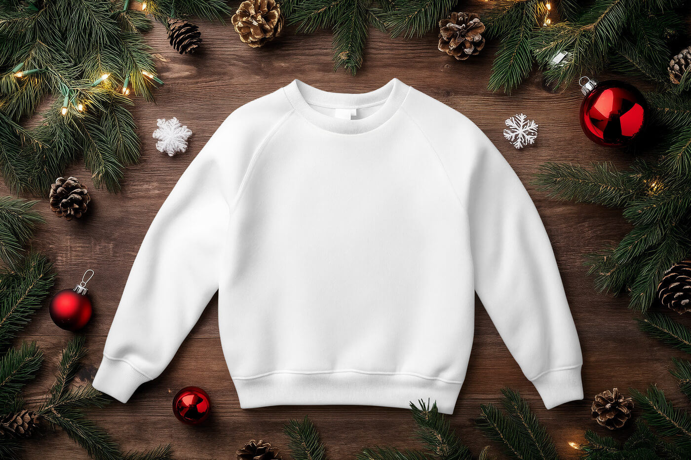 Free Christmas Sweatshirt Mockup PSD