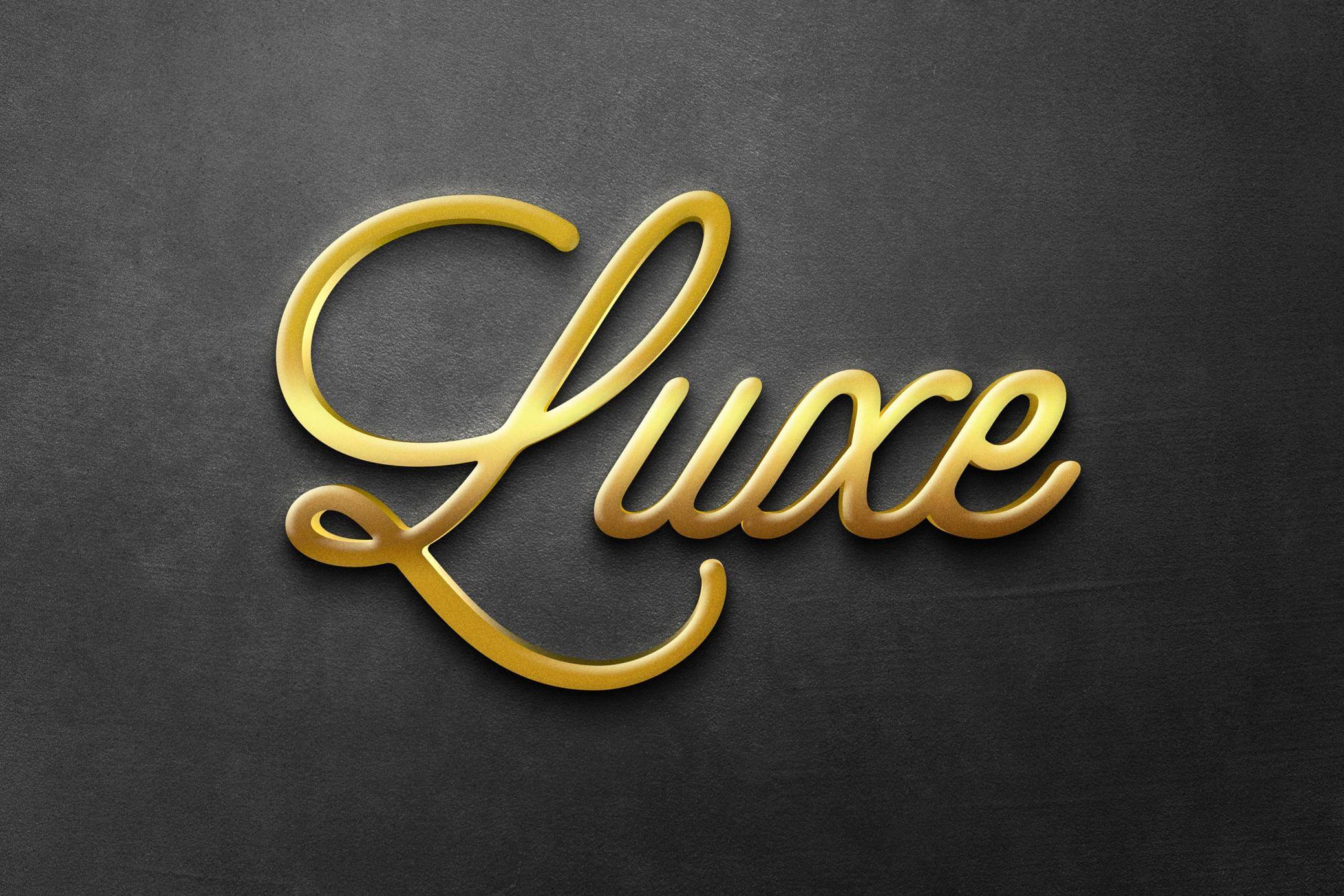 Free Gold Metallic Text Effect PSD