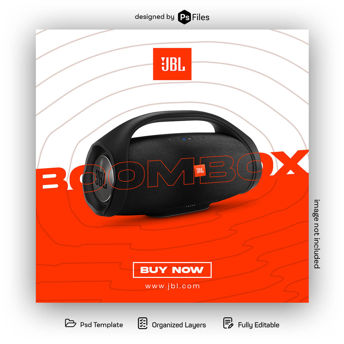 Free JBL BOOMBOX Social Media Post Design PSD Template