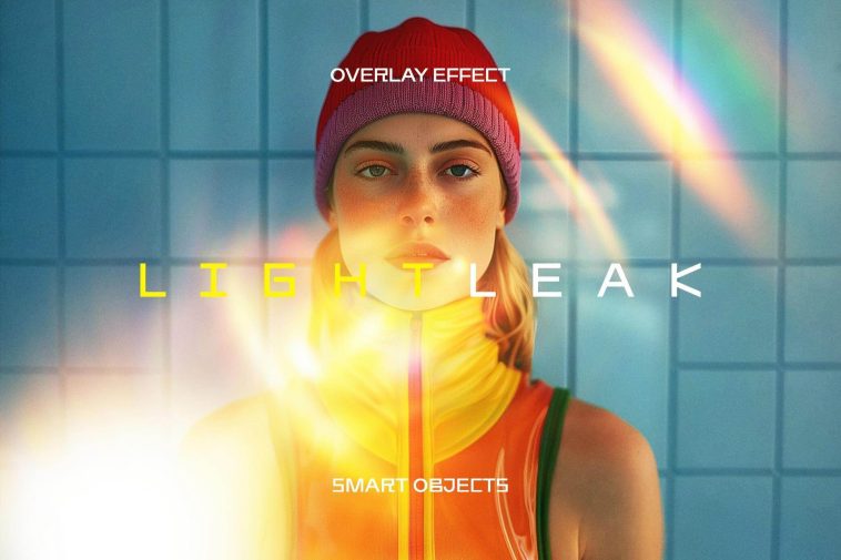 Free Light Leak Overlay Photo Effect PSD