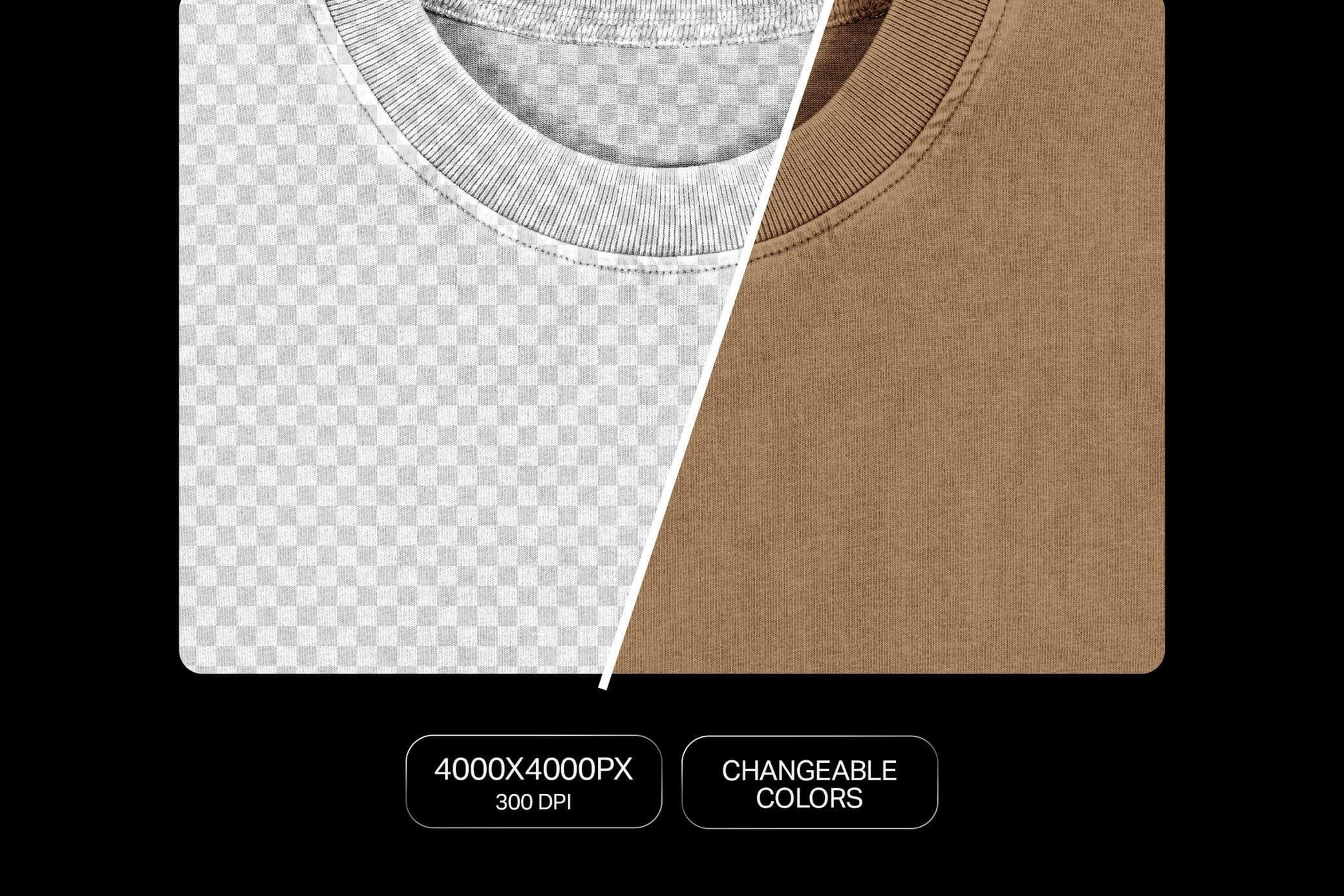 Free Oversize T-Shirt Neck Label Mockup PSD