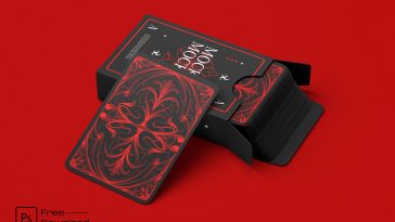 Free Premium Playing Cards Packaging Mockup PSD