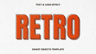 Free Retro Cartoon Text Effect PSD