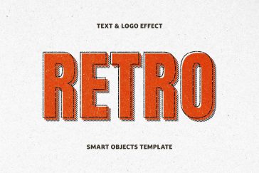 Free Retro Cartoon Text Effect PSD