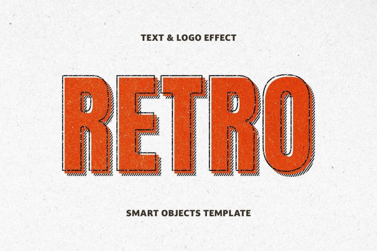 Free Retro Cartoon Text Effect PSD