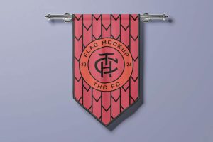 Free Sports Pennant Flag Mockup PSD