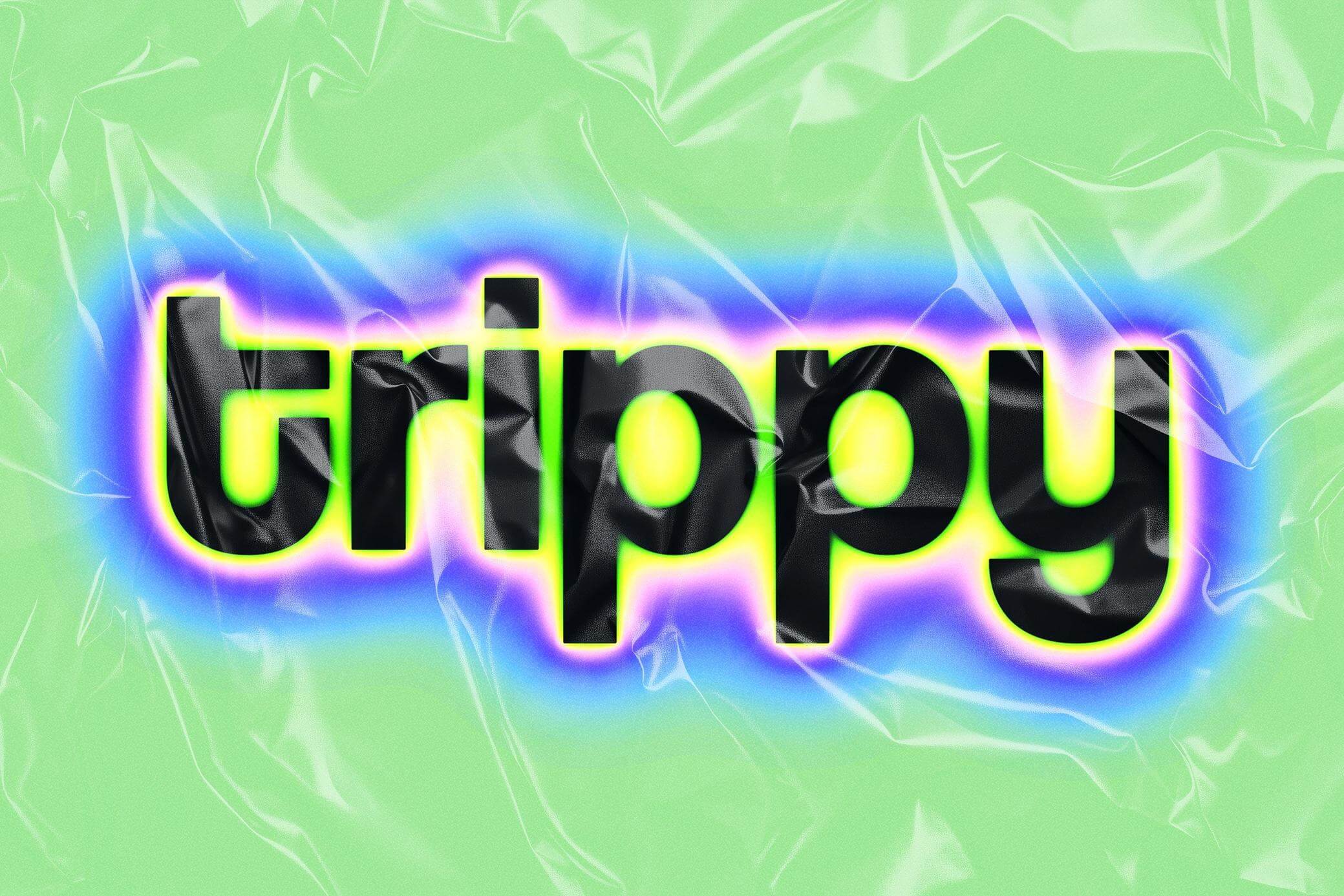 Free Trippy Blur Text Effect PSD