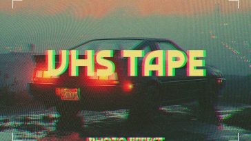 Free Vintage VHS Tape Photo Effect PSD